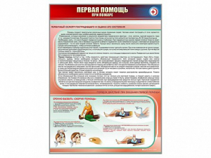 Стенд "Первая помощь при пожаре" - fgospostavki.ru - Хабаровск