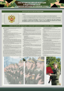 Стенд-уголок "Конституция Российской Федерации и Федеральный закон "О воинской обязанности и военной службе" - fgospostavki.ru - Хабаровск