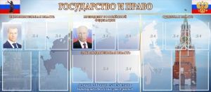 Стенд "Государство и право" - fgospostavki.ru - Хабаровск