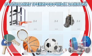 Стенд "Расписание тренировочных занятий" - fgospostavki.ru - Хабаровск