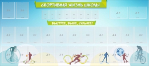 Стенд "Спортивная жизнь школы" - fgospostavki.ru - Хабаровск