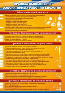 Стенд "Правила выполнения лабораторных работ по биологии" Вариант 2 - fgospostavki.ru - Хабаровск