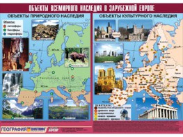 Таблица демонстрационная "Объекты всемирного наследия в Зарубежной Европе" (винил 100*140) - fgospostavki.ru - Хабаровск