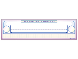 Панно (демонстрационное) магнитно-маркерное "Задачи на движение" + комплект тематических магнитов - fgospostavki.ru - Хабаровск