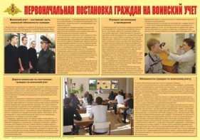 Плакат "Первоначальная постановка граждан на воинский учет" - fgospostavki.ru - Хабаровск