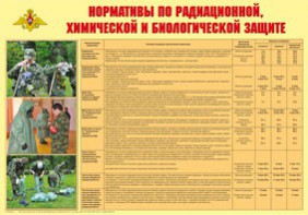 Плакат "Нормативы по радиационной, химической и биологической защите" - fgospostavki.ru - Хабаровск