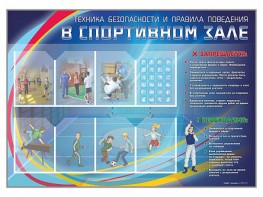 Стенд-уголок "Техника безопасности и правила поведения в спортивном зале" - fgospostavki.ru - Хабаровск