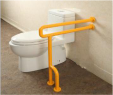 Поручень для унитаза с боковой опорой "Антибак" 700 х 600 х 120 миллиметров - fgospostavki.ru - Хабаровск