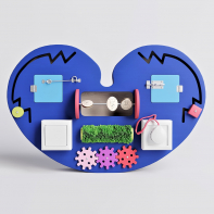 Бизиборд «Большое синее сердце» - fgospostavki.ru - Хабаровск