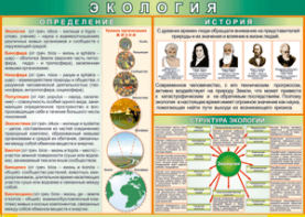 Таблица "Экология. Определения и история" (100х140 сантиметров, винил) - fgospostavki.ru - Хабаровск