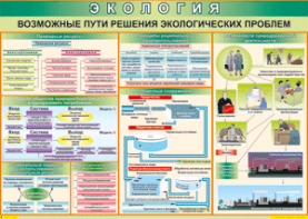 Таблица "Возможные пути решения экологических проблем" (100х140 сантиметров, винил) - fgospostavki.ru - Хабаровск
