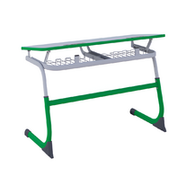 Парта SMARTY двухместная регулируемая по высоте (наклонная столешница) с антивандальной кромкой - fgospostavki.ru - Хабаровск