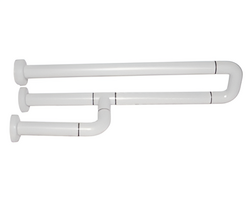 Поручень неоткидной трёхопорный с антибактериальным покрытием (белый) - fgospostavki.ru - Хабаровск