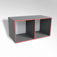 Открытая настенная полка-2-х секционная ТР2 ЛДСП  - fgospostavki.ru - Хабаровск