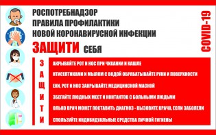 Плакат "Правила профилактики коронавируса" - fgospostavki.ru - Хабаровск