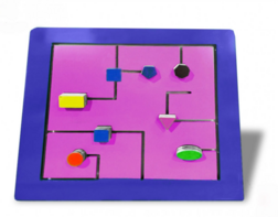 Тактильно-развивающая панель с геометрическими фигурами - fgospostavki.ru - Хабаровск