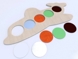 Тактильные разноцветные дощечки «Самолетик» - fgospostavki.ru - Хабаровск