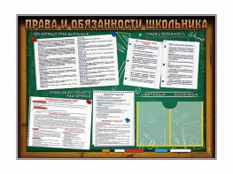 Стенд-уголок "Права и обязанности школьника" - fgospostavki.ru - Хабаровск