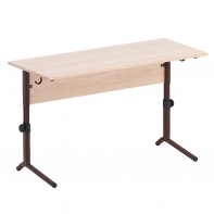 Стол ученический двухместный  регулируемый на плоскоовальной трубе - fgospostavki.ru - Хабаровск