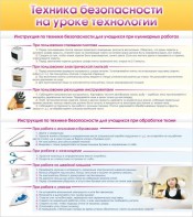 Стенд "Техника безопасности на уроке технологии" - fgospostavki.ru - Хабаровск