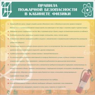 Стенд "Правила пожарной безопасности в кабинете физики" - fgospostavki.ru - Хабаровск
