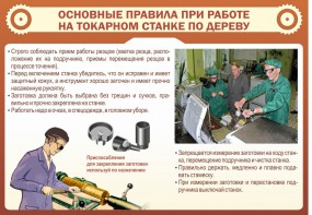 Стенд "Основные правила при работе на токарном станке по дереву" - fgospostavki.ru - Хабаровск